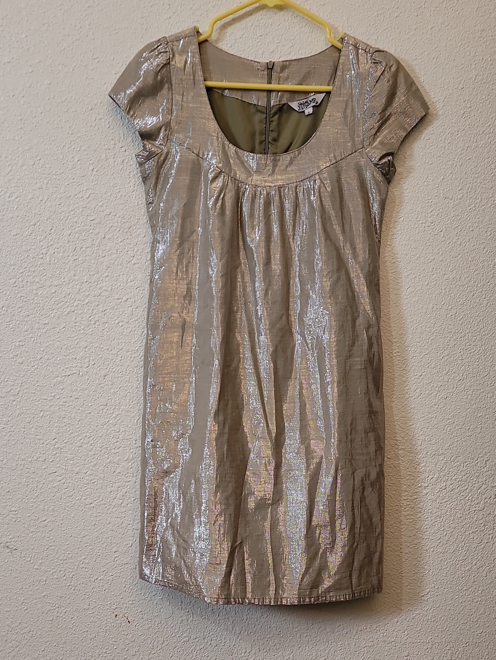 Tramp Iridescent Champagne Mini Dress